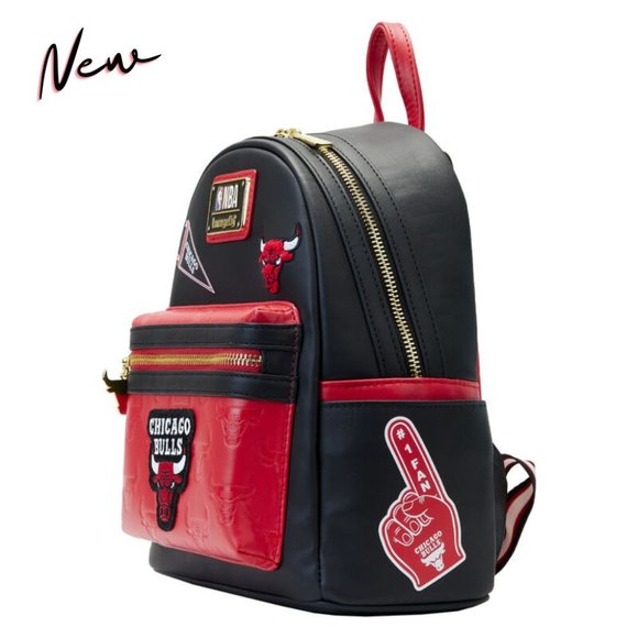 Loungefly - NBA Chicago Bulls Patch Icons Mini Backpack - Picture 4 of 7